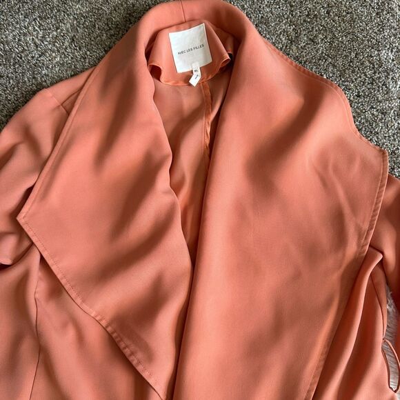 Avec Les Filles Jacket Open Front NO BELT Thin Lightweight New Womens Size XL - Picture 5 of 9